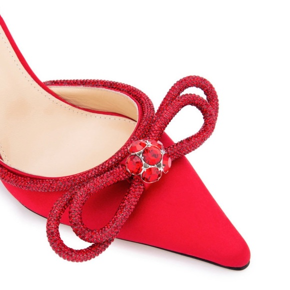 MACH & MACH Double-Bow Crystal-Embellished Pumps - Picture 3 of 14